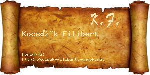 Kocsák Filibert névjegykártya